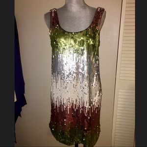 Blaque Label Sequin Shift Mini Dress